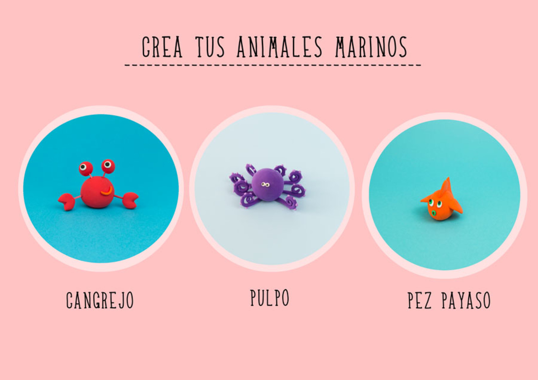 Crea els teus animals marins - manualitats, animals marins, taller infantil