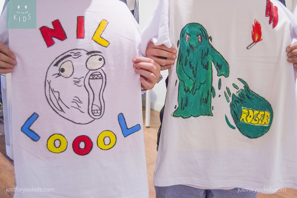 Pintamos nuestra camiseta – Talleres manualidades originales-2 Niños, manualidades, actividades infantiles Barcelona